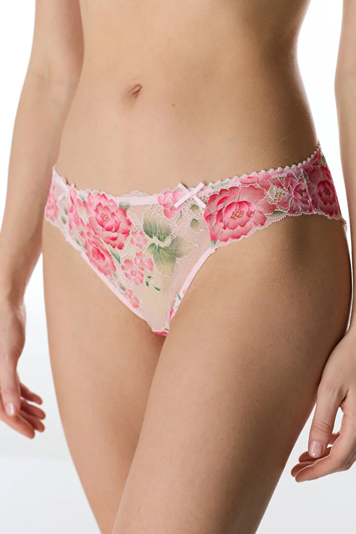 Penti Light Pink Floral Broderie Slip