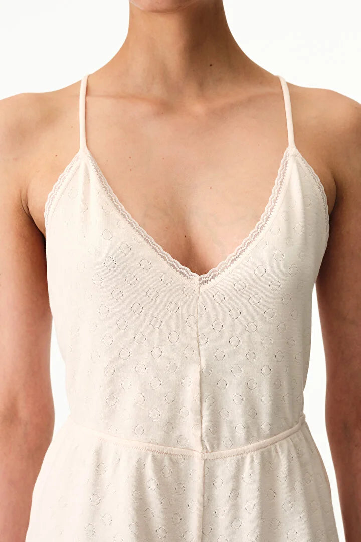 Penti Cream Pink Pointelle Bodysuit