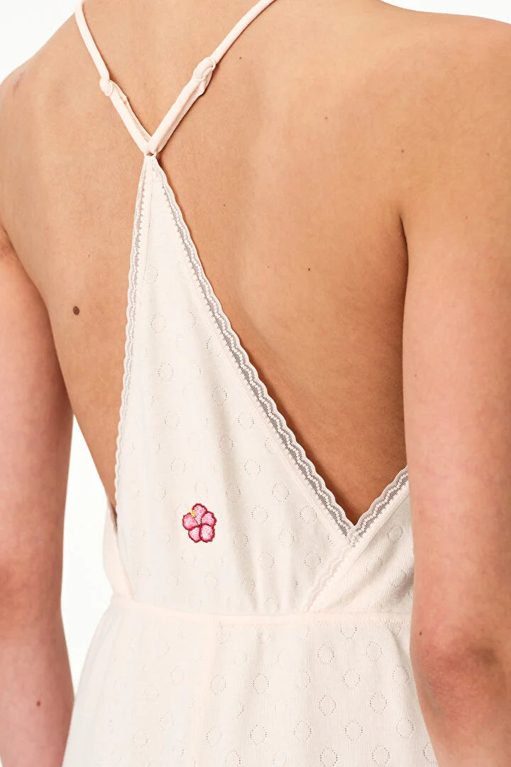 Penti Cream Pink Pointelle Bodysuit