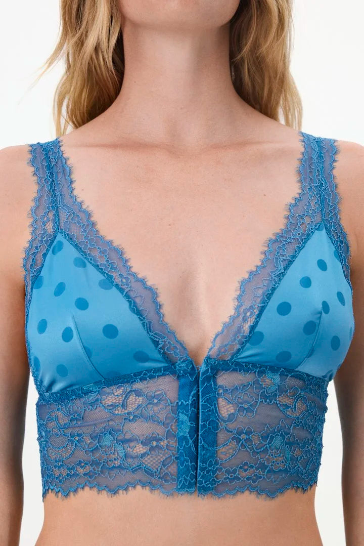 Penti Petrol Blue Treso Polka Dot Bralette