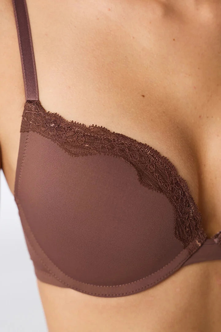 Penti Brown Cream Lol Push Up Padded Bra