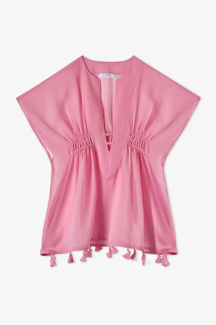 Penti Pink Girls Pink Basic Kaftan