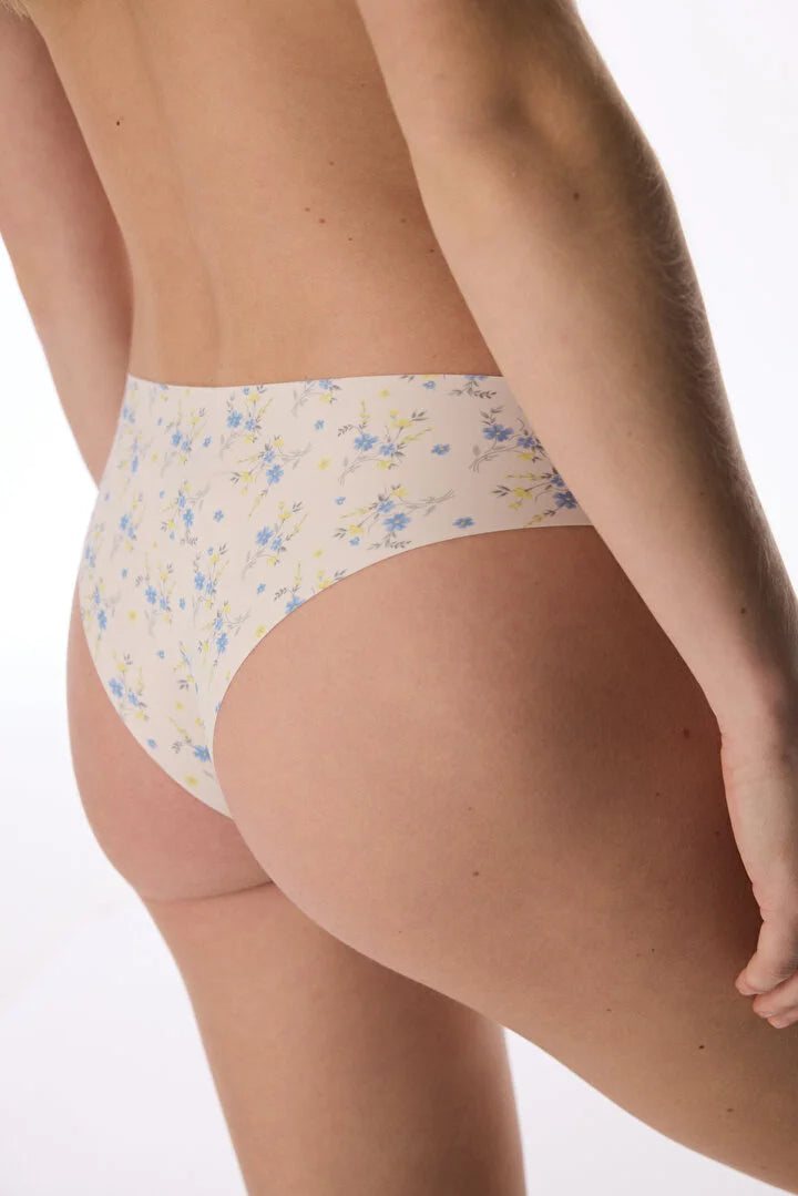 Penti Beige Patterned Laser Cut Brazilian