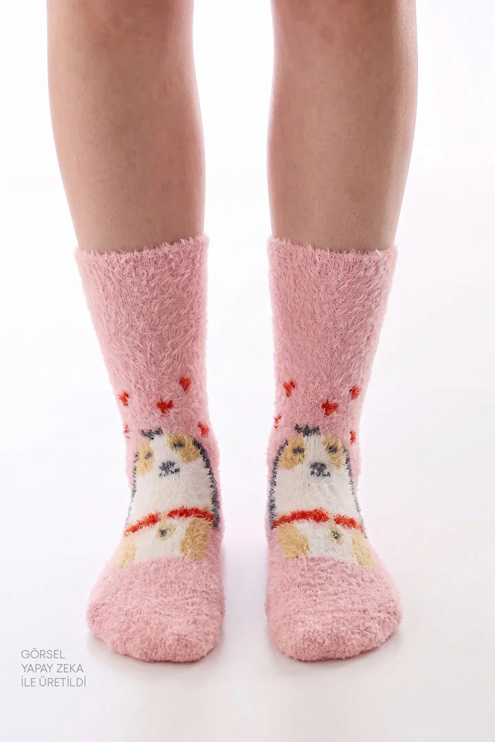 Penti Pink Cuteness Dog Print Ankle Socks