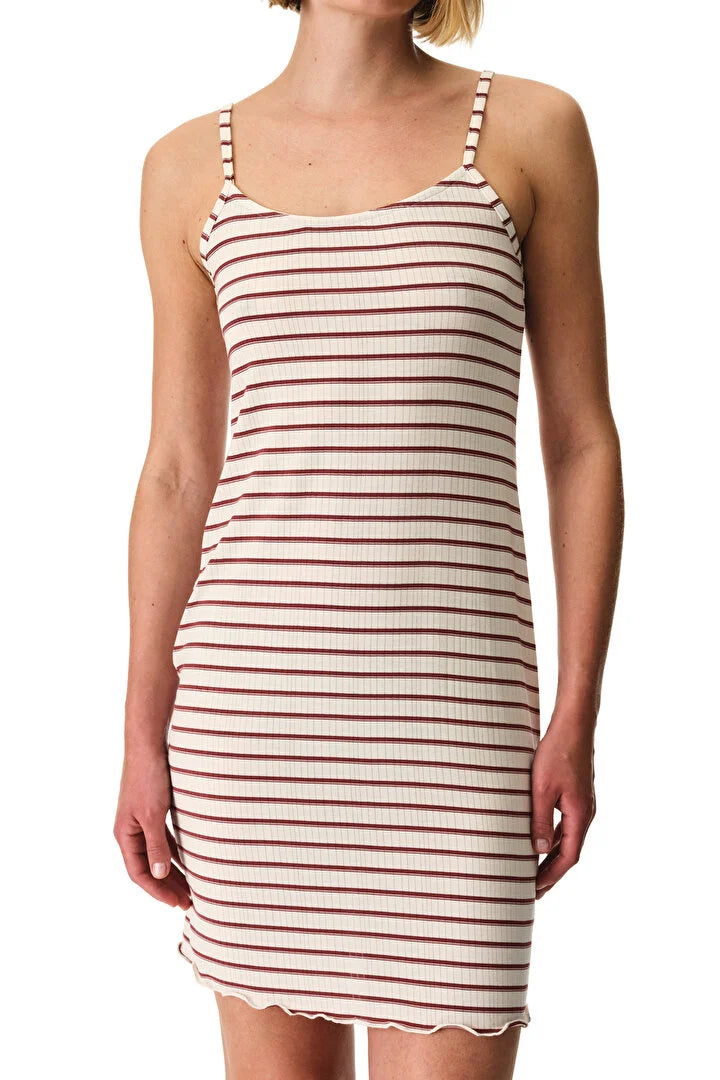 Penti Beige Sisterhood Striped Nightgown