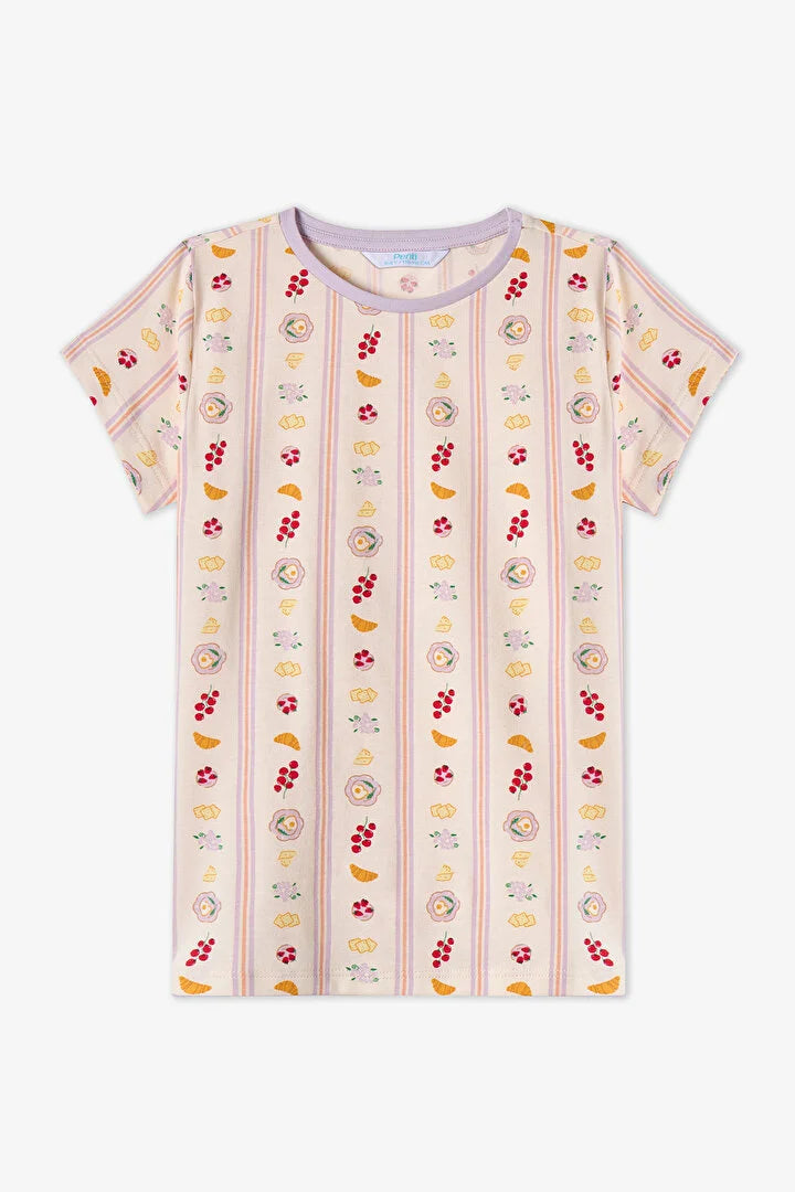 Penti Girl Short Sleeved 2 in 1 Shorts Pyjama Set