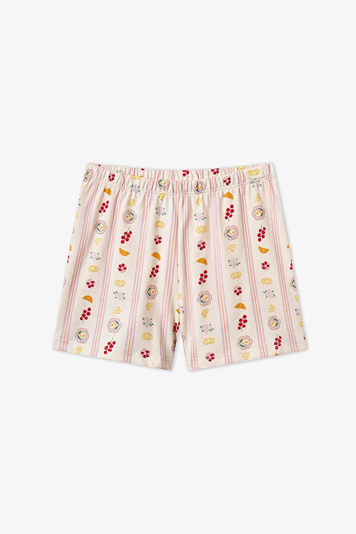 Penti Girl Short Sleeved 2 in 1 Shorts Pyjama Set