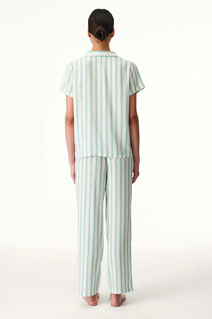 Penti Aqua Shirt & Pants Pyjama Set