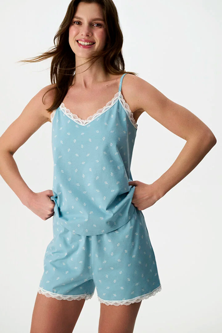 Penti Blue Aqua Shorts Pajama Set