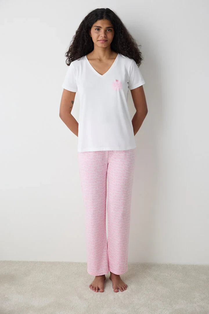 Penti Loves Paris Pant Light Pink Pj Set
