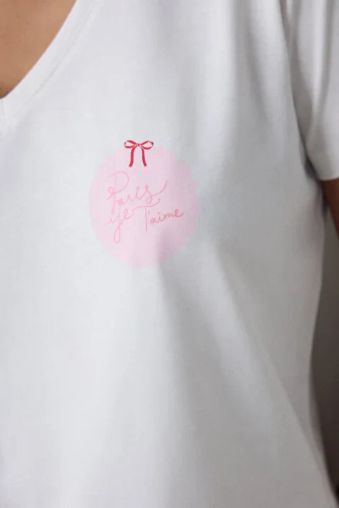 Penti Loves Paris Pant Light Pink Pj Set