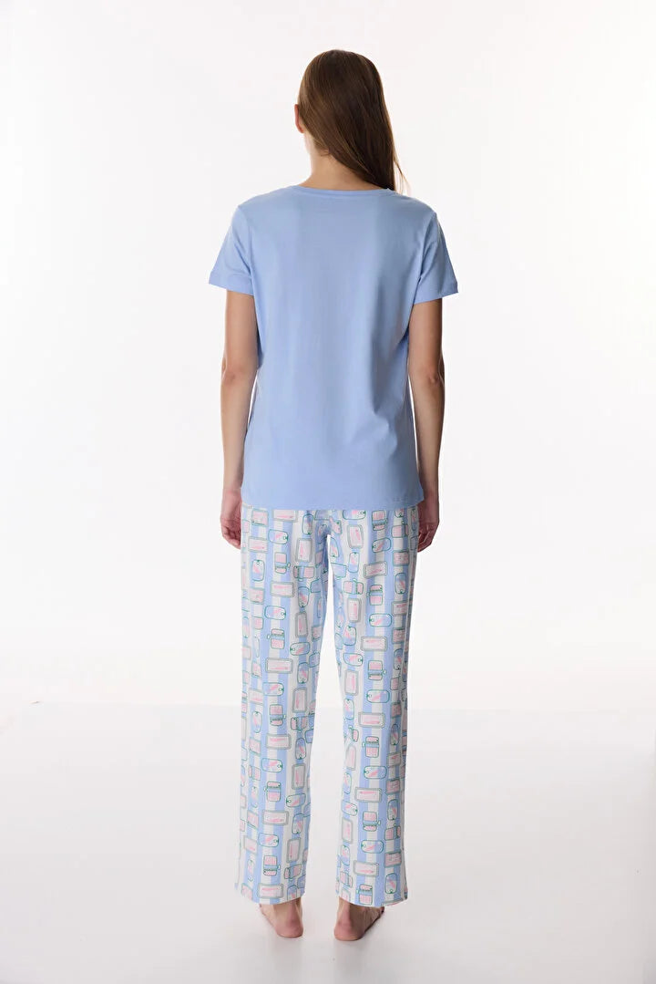 Penti Blue Pants Pyjama Set