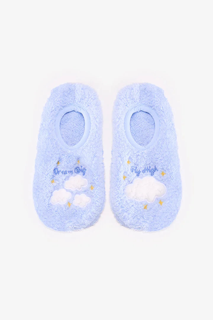 Penti Light Blue Dream Big Cloud Print Slipper Socks
