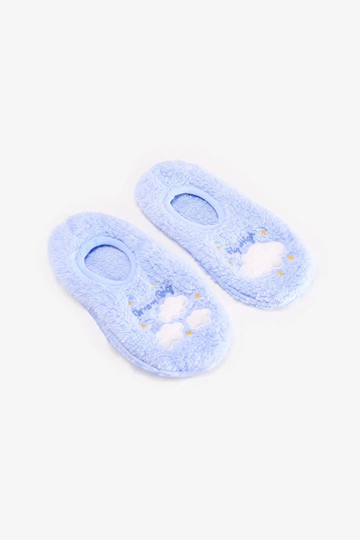 Penti Light Blue Dream Big Cloud Print Slipper Socks