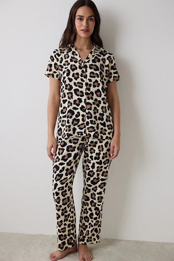 Penti Leopard Chally Shirt Pj Set