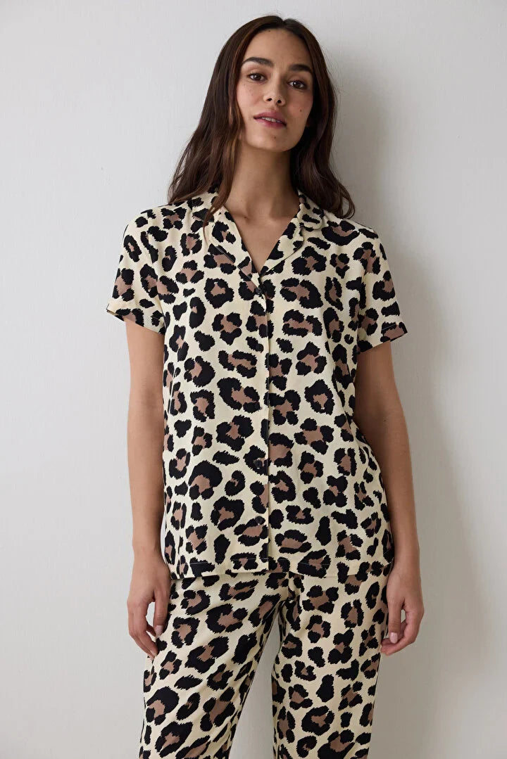 Penti Leopard Chally Shirt Pj Set