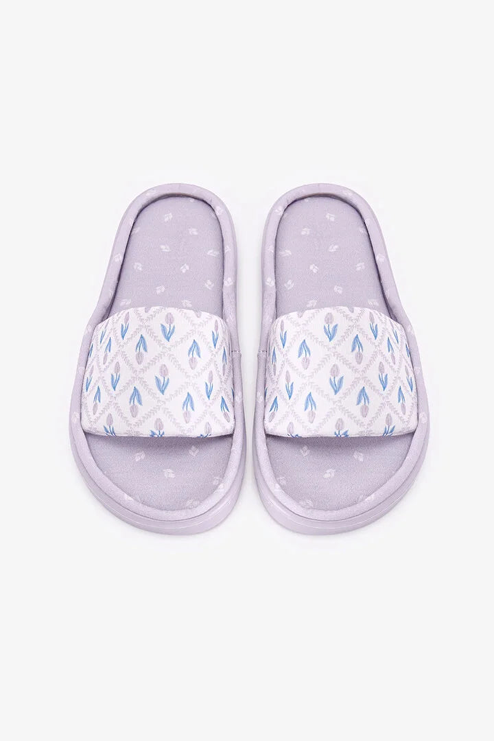 Penti Lilac Floral Slippers