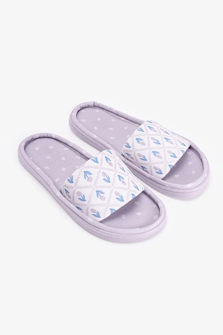 Penti Lilac Floral Slippers