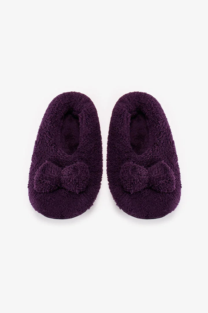 Penti Dark Purple Softy Bow House Slippers