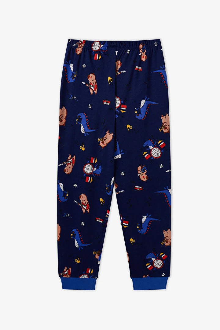 Penti Blue Capy-Jam Session Cotton Long-Sleeve 2-Piece Pajama Set