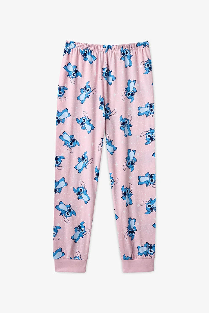 Penti Girl Pink Short Sleeved Stitch Pyjama Set