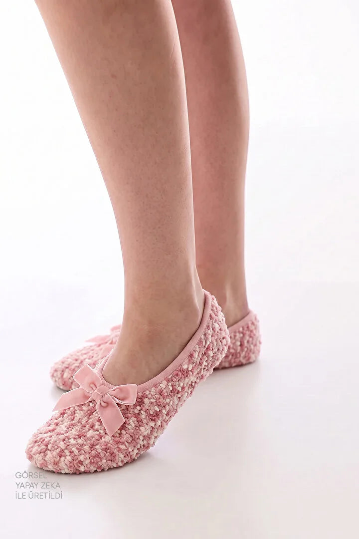 Penti Soft Pink Cute Bow Detail Slipper Socks
