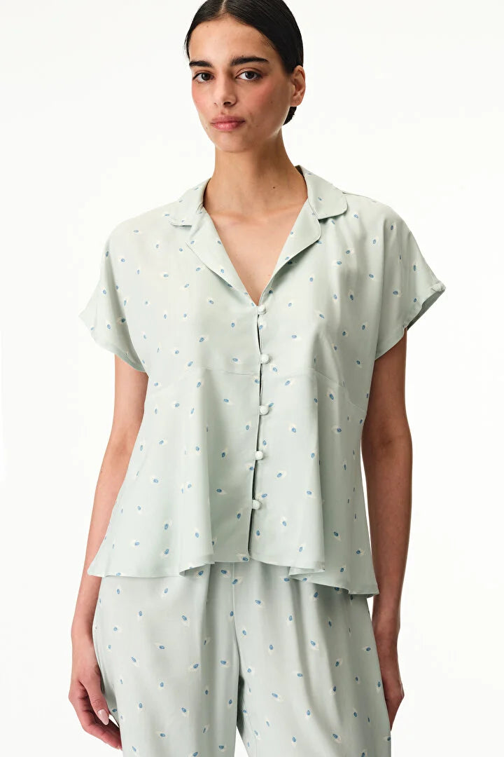 Penti Light Green Serenity Shirt & Pants Pajama Set