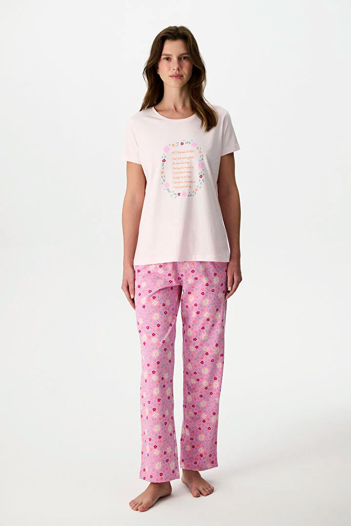 Penti Pink Weekends Pants Pajama Set