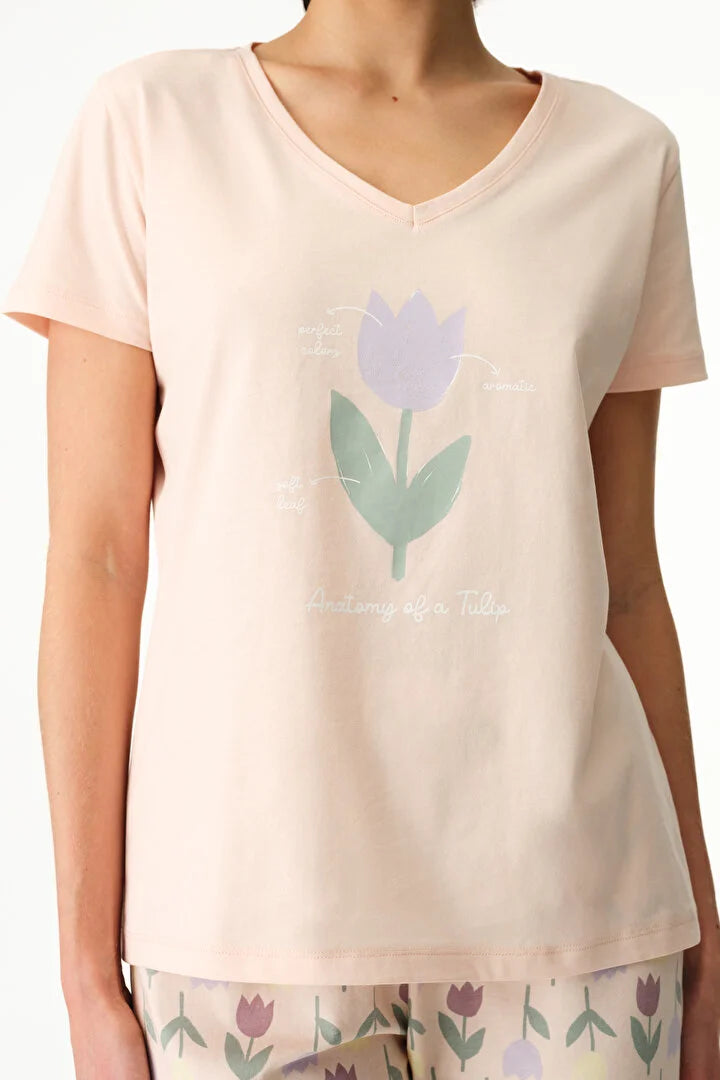 Penti Colorful Tulips Capri Pajama Set