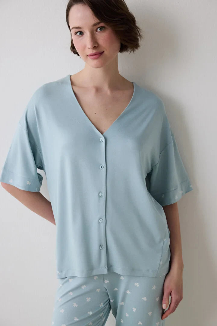Penti Green Shirt Pant Pj Set