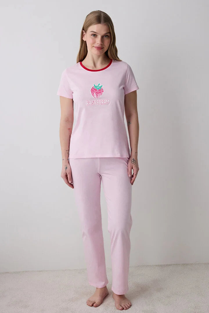 Penti Rasberry Pant Light Pink Pj Set