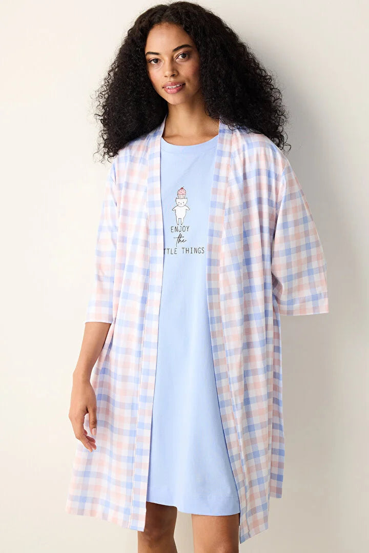 Penti Multi Color Cotton Robe