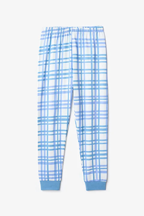 Penti Boys' Riding Cotton 2-Piece Plaid Long Sleeve Pajama Set