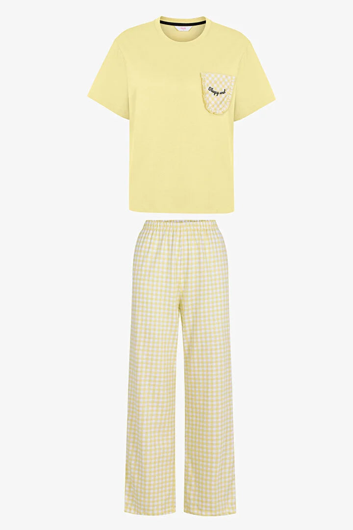 Penti Light Yellow Sleepy Soul Pants Pajama Set