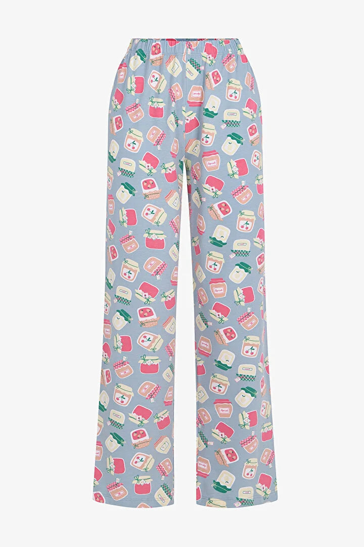 Penti Light Blue Sweet Breakfast Pants Pyjama Set
