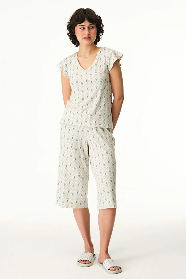 Penti Beige Capri Pyjama Set
