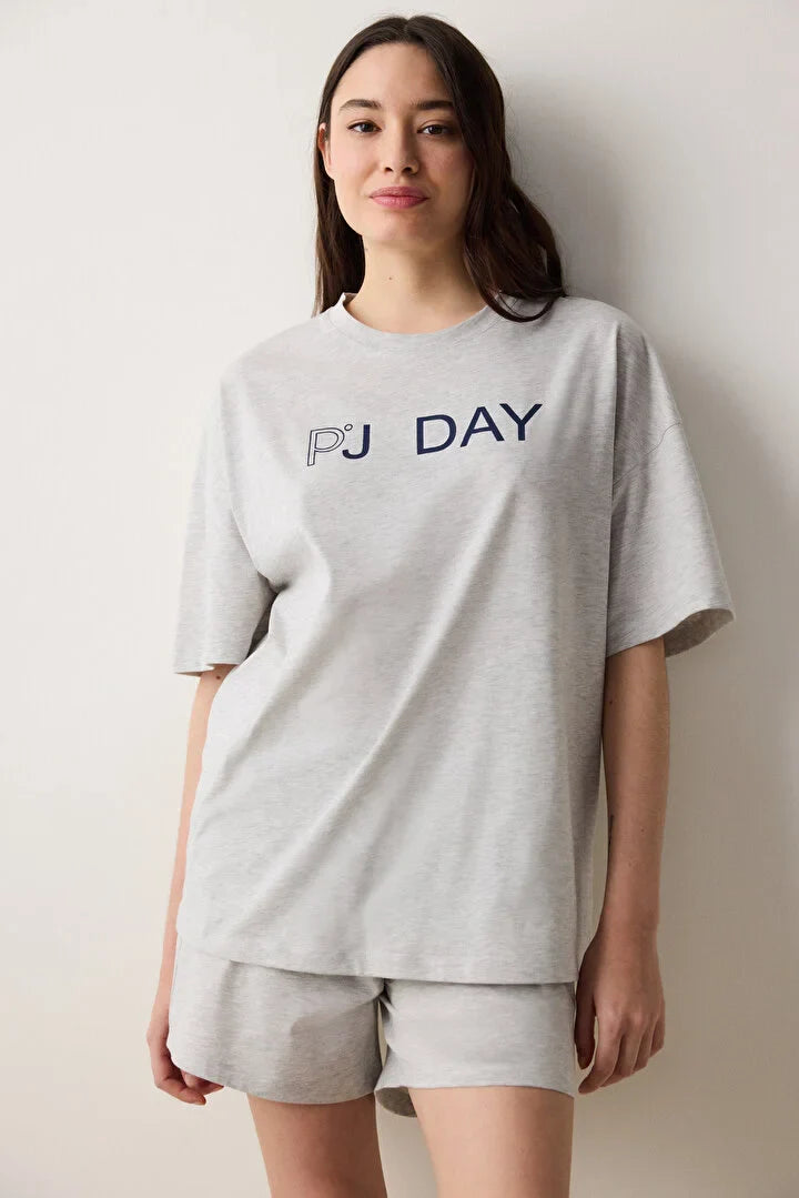 Penti Light Grey Pj Short Set