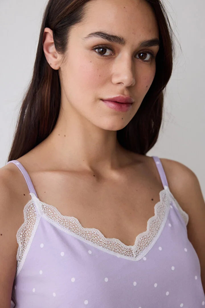 Penti Lilac Dotted Short Pj Set
