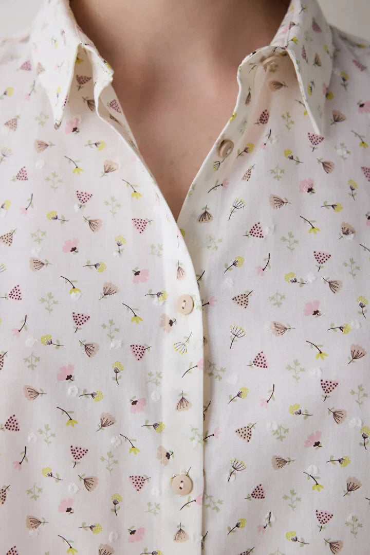Penti Blossom Shirt Short Ecru Pj Set