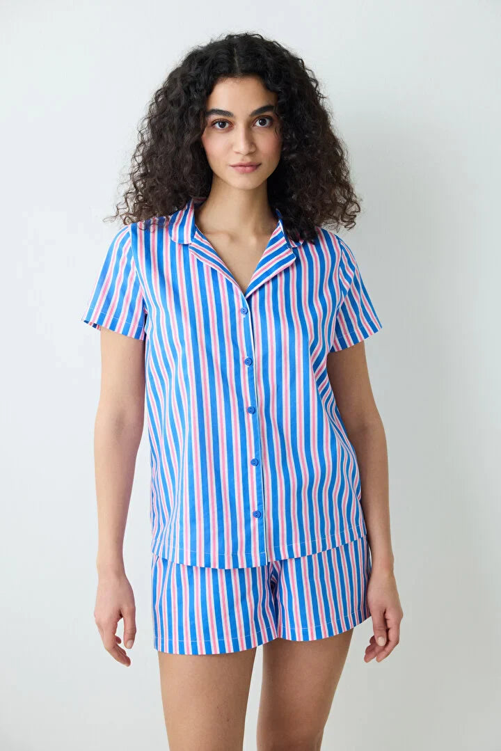 Penti Shirt Short Blue Pj Set