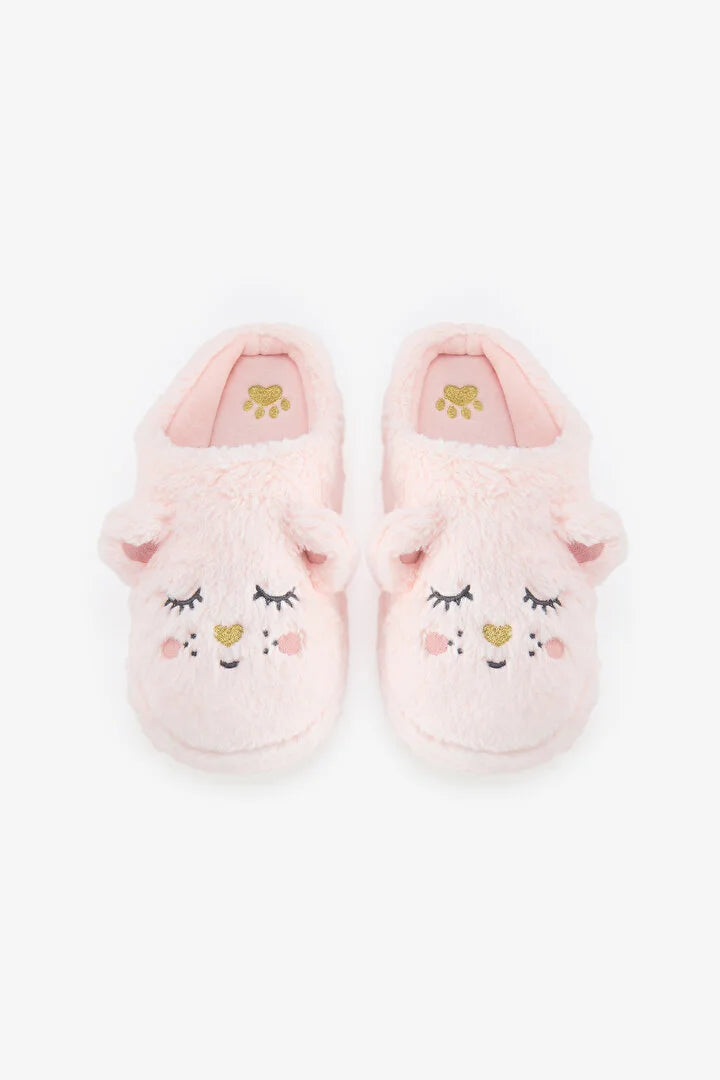 Penti Light Pink Sleepy Bear Slippers