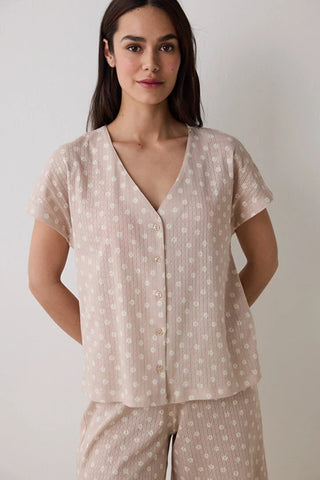 Penti Lucy Pointed Beige Capri PJ Set
