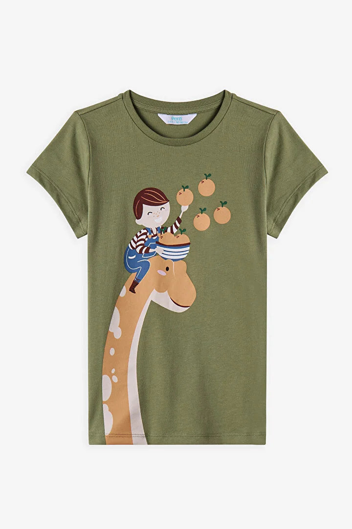 Penti Khaki Boys Dino in The Field 2in1 Pajama Set
