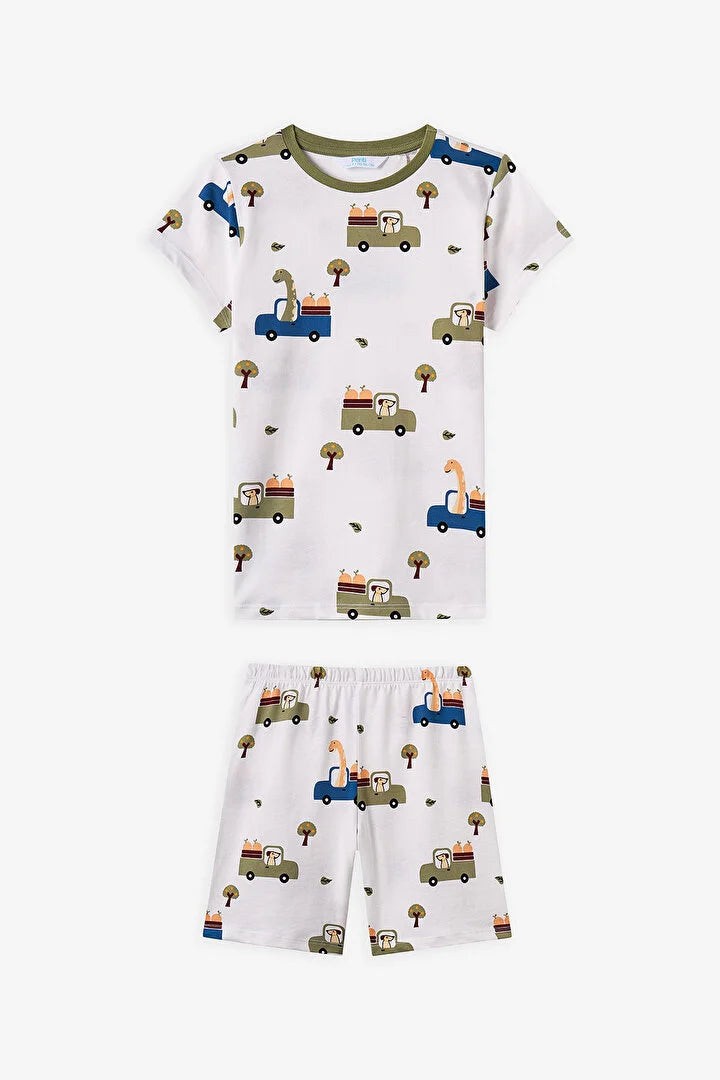 Penti Khaki Boys Dino in The Field 2in1 Pajama Set