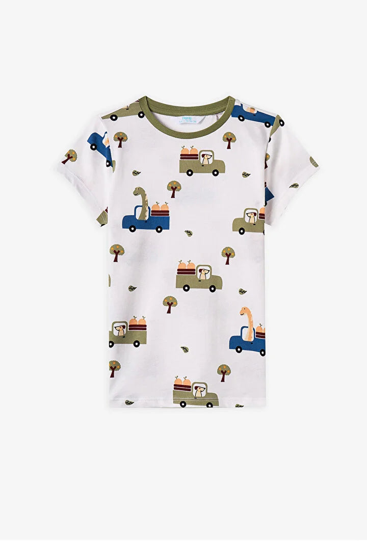 Penti Khaki Boys Dino in The Field 2in1 Pajama Set