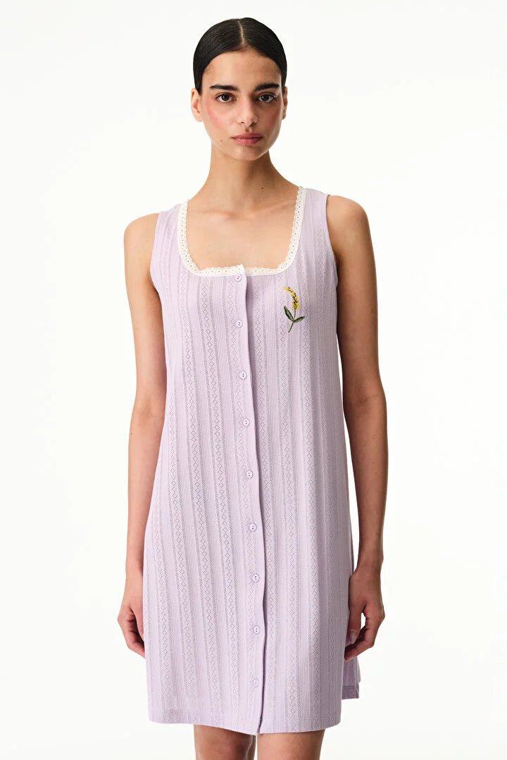 Penti Lilac Blossom Solid Nightgown