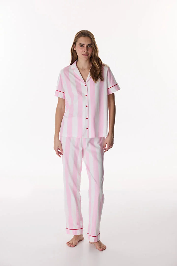 Penti Pink Shirt & Pants Pajama Set