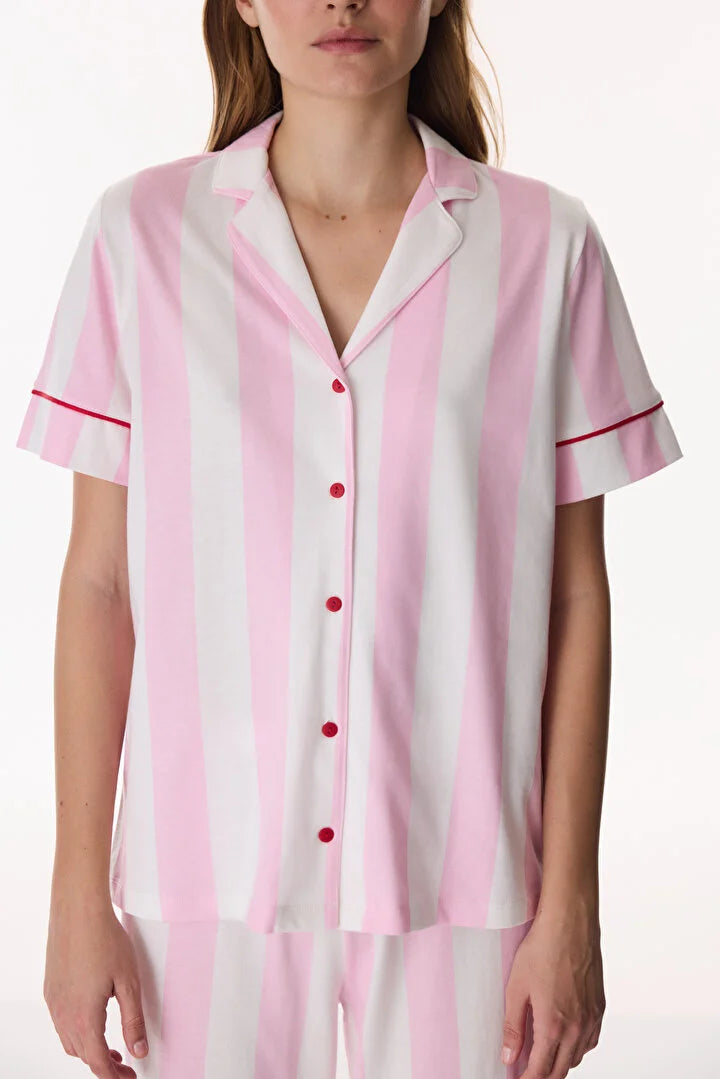 Penti Pink Shirt & Pants Pajama Set