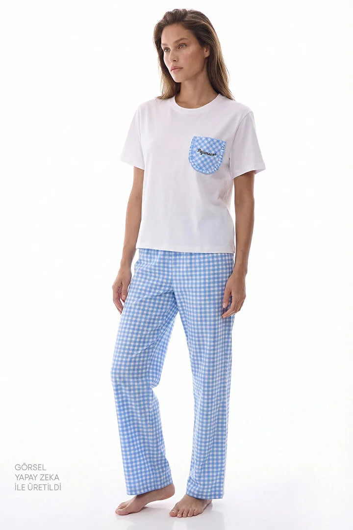 Penti Sky Blue Pyjama Time Pants Set