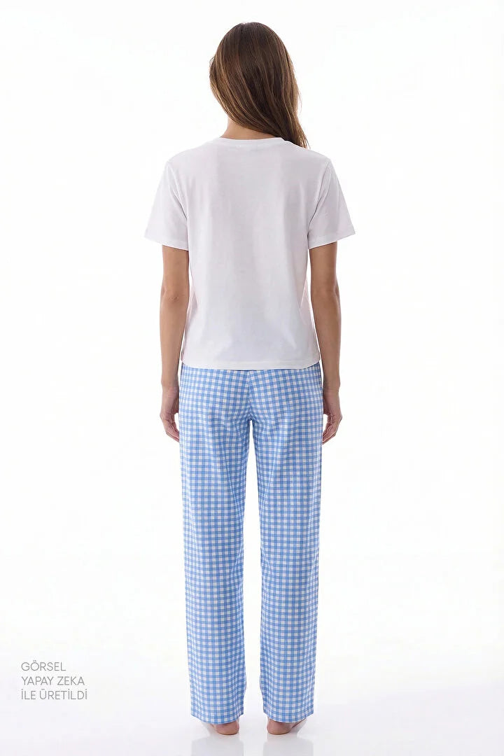 Penti Sky Blue Pyjama Time Pants Set